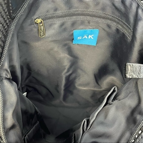 THE SAK BLACK MACRAMÉ SHOULDER BAG EXCELLENT CONDITION - Picture 11 of 11